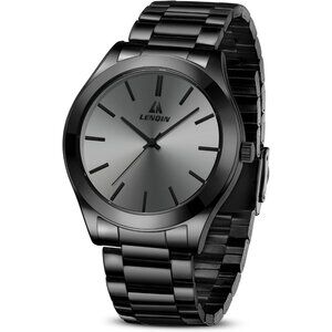 Men's Black Stainless Steel Waterproof Stylish Comfort Luminous Stylish Watch